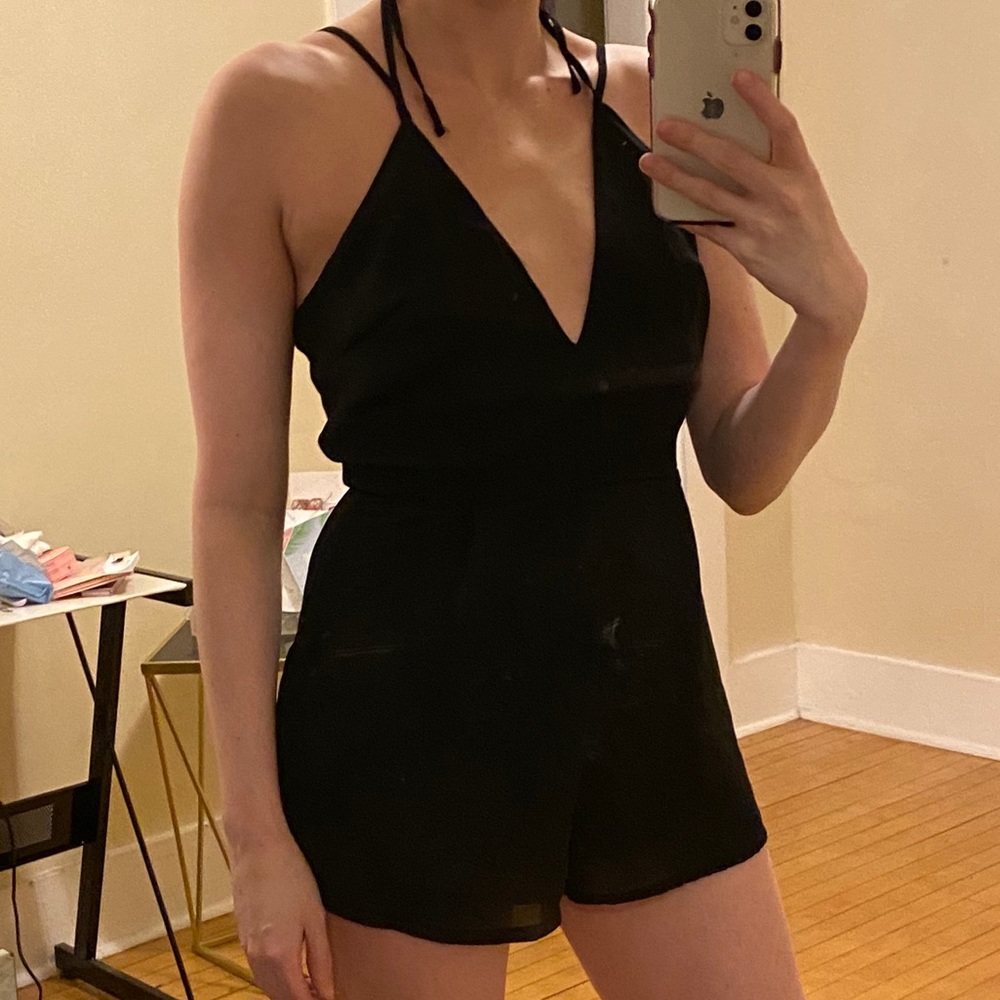 Missguided Black romper